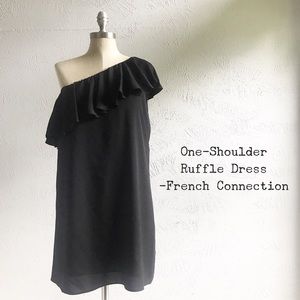 One-Shoulder Ruffle Dress by French Connection